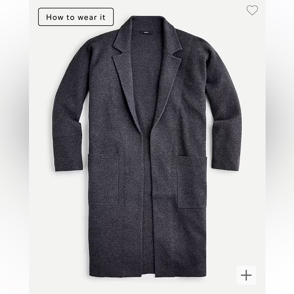 Ella open front long sweater blazer.